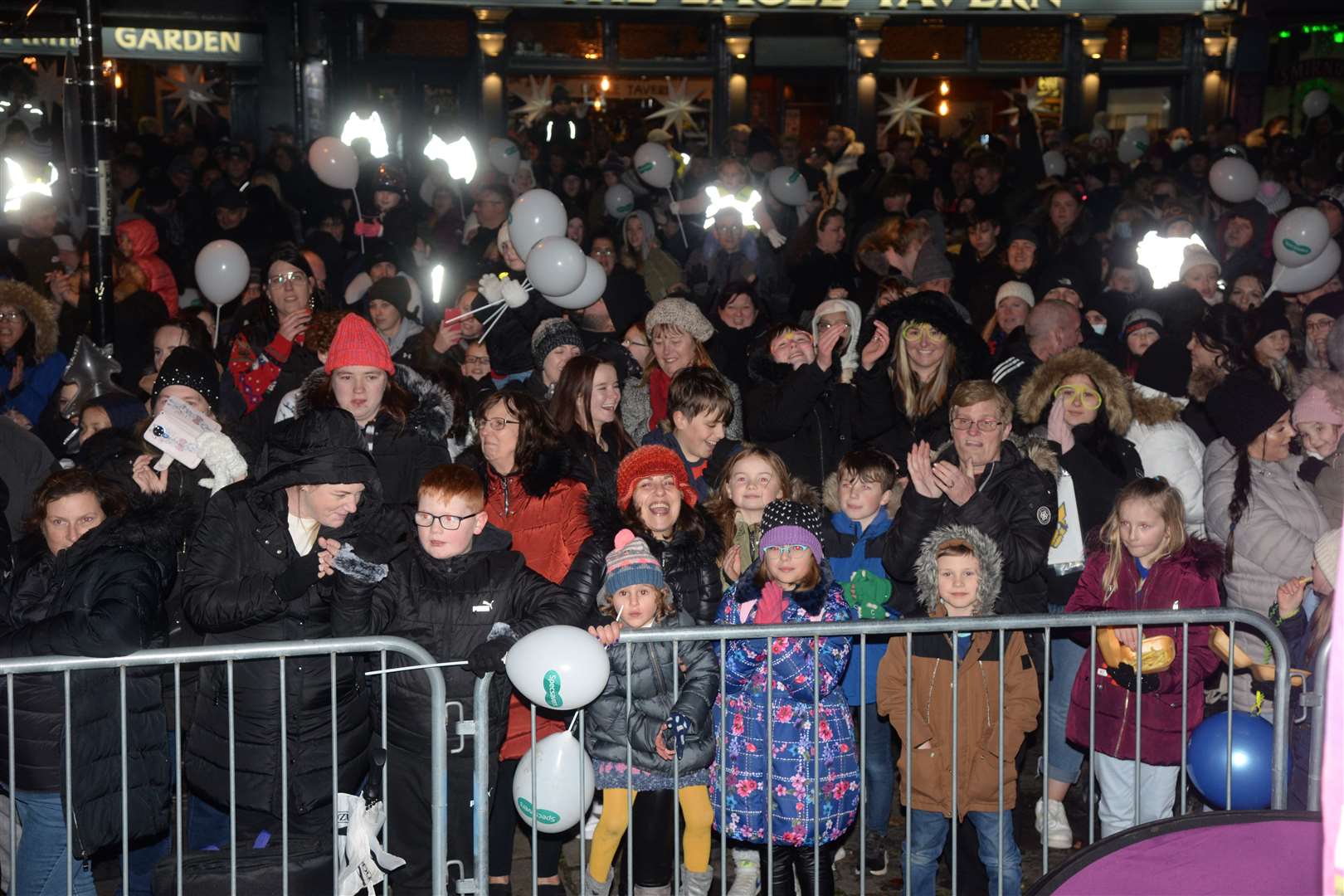 The scene in Rochester High Street during a previous Christmas lights switch-on. Picture: Chris Davey.