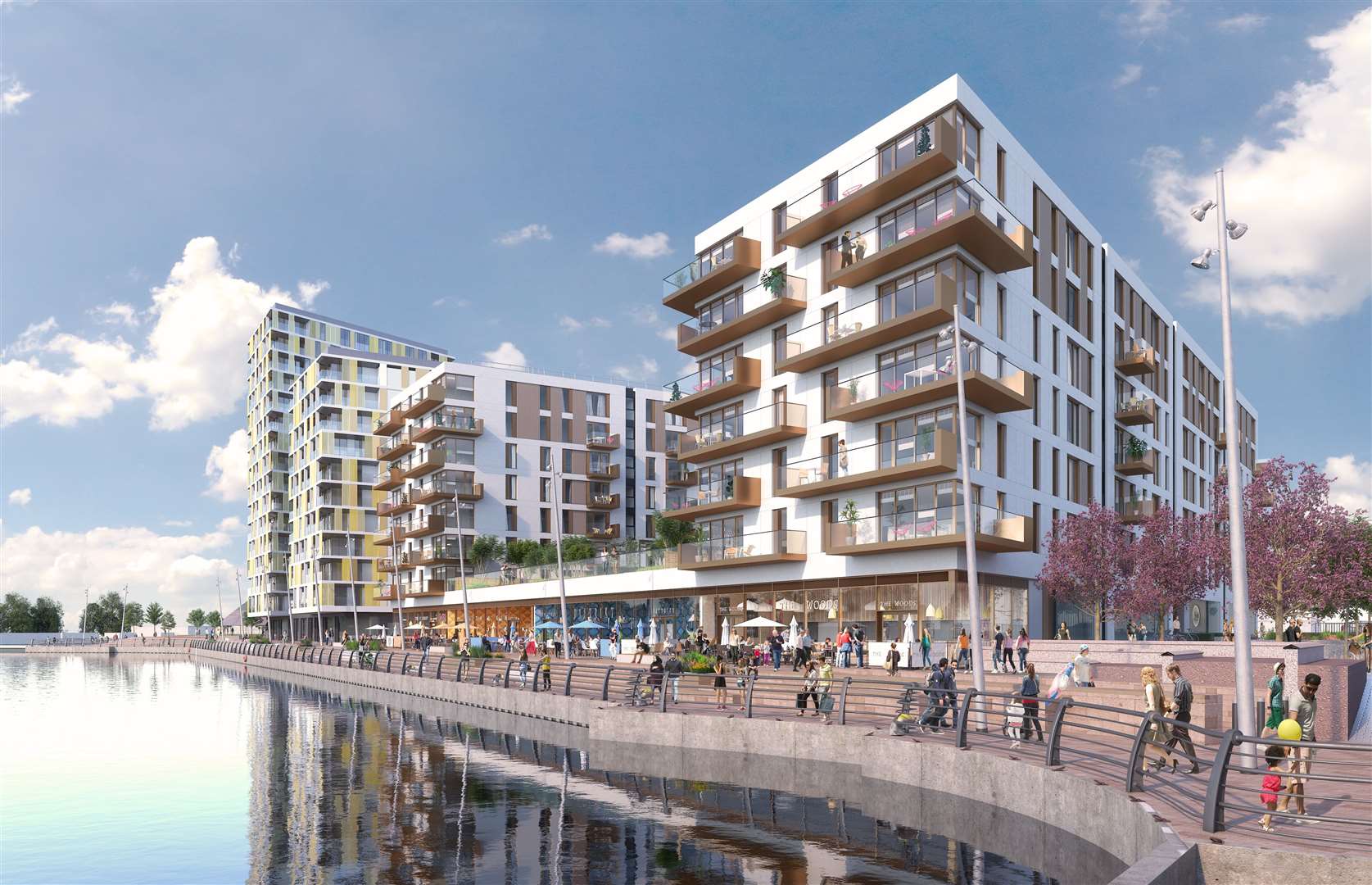 The development will feature a water front boulevard (16024847)