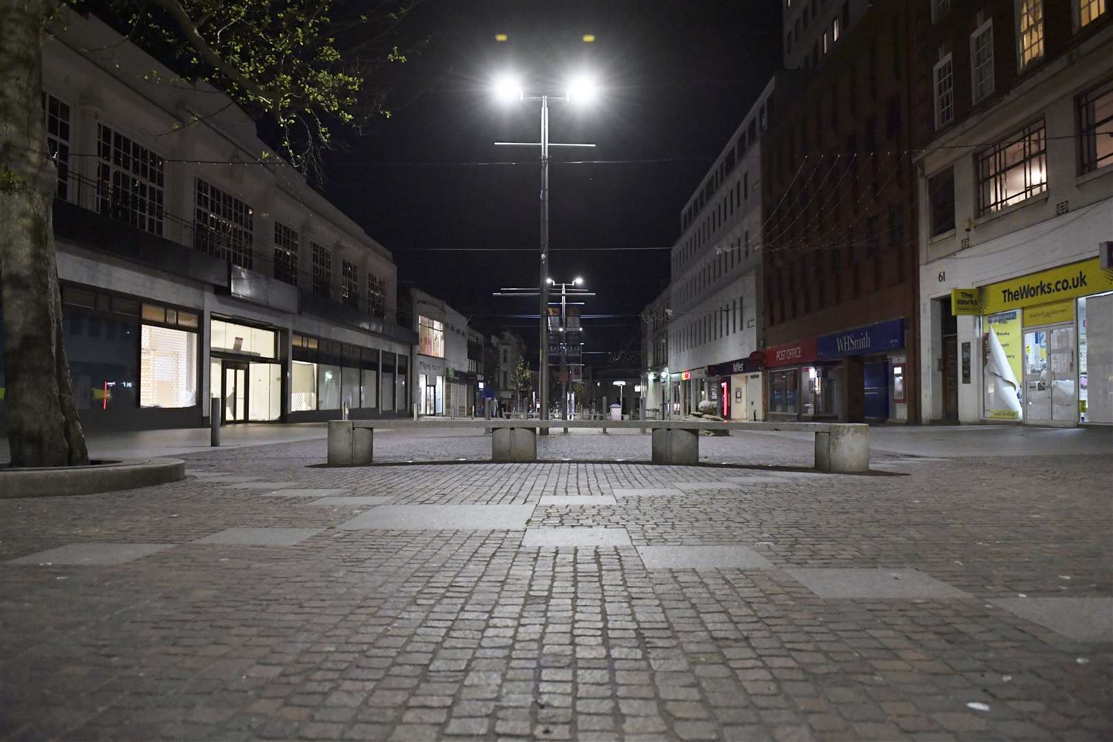 An empty Folkestone town centre as people stay home. Picture: Barry Goodwin