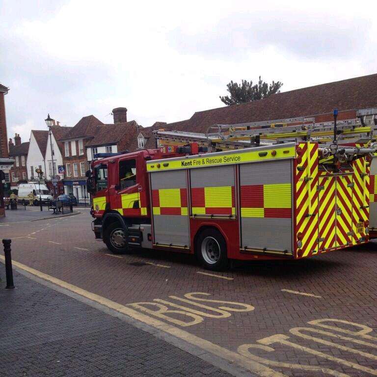 A fire engine on a call-out