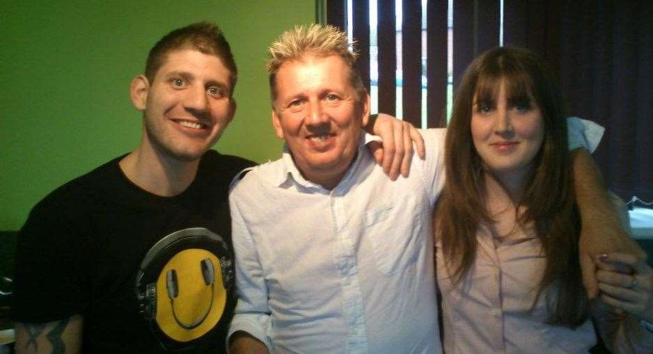 Daniel Fullagar pictured with his dad Nick and sister Kirsty