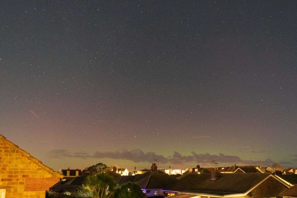 The Aurora Borealis is not usually seen in Kent, but this photo was taken in Herne Bay last night. Picture: Jamie Lally