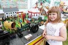 Shania Aylwin, nine at her grandfather's, Leonard Aylwin Model Circus
