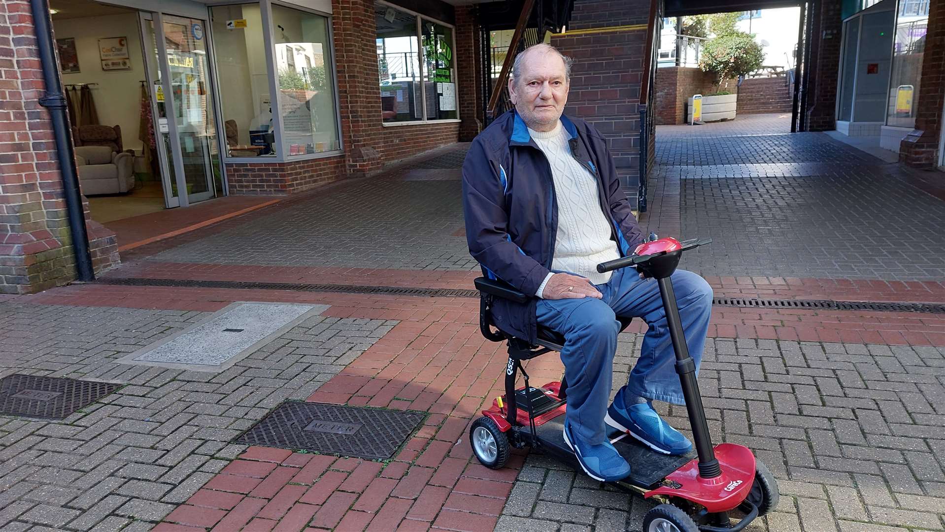 Scooter user Geoff Hayes from Willesborough