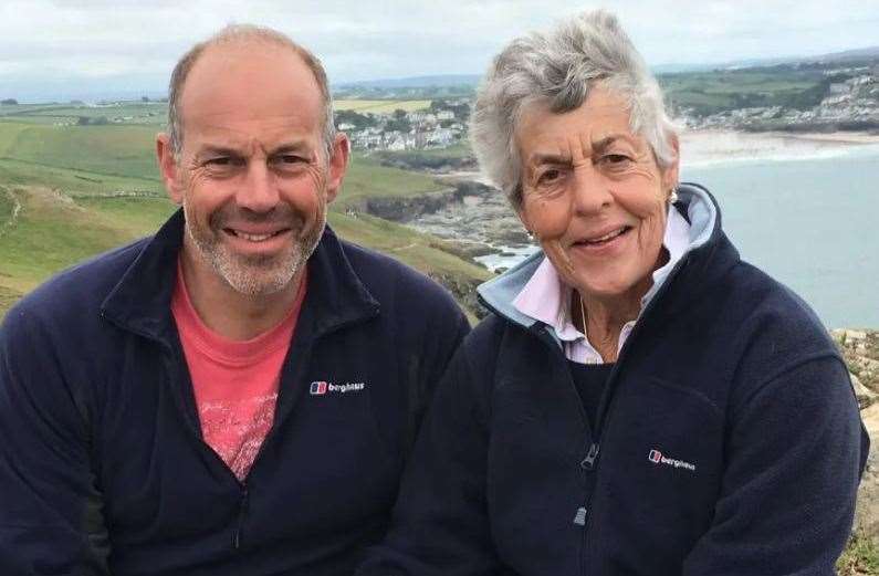TV presenter Phil Spencer pictured with his mum, Anne, who was a keen horse rider and school governor. Pic: Twitter