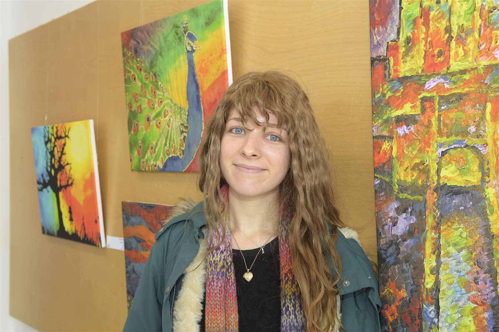 Kelly Turner with some of her own artwork, which was exhibited in October 2016 at My Gallery, Clocktower, marine Parade, Dover
