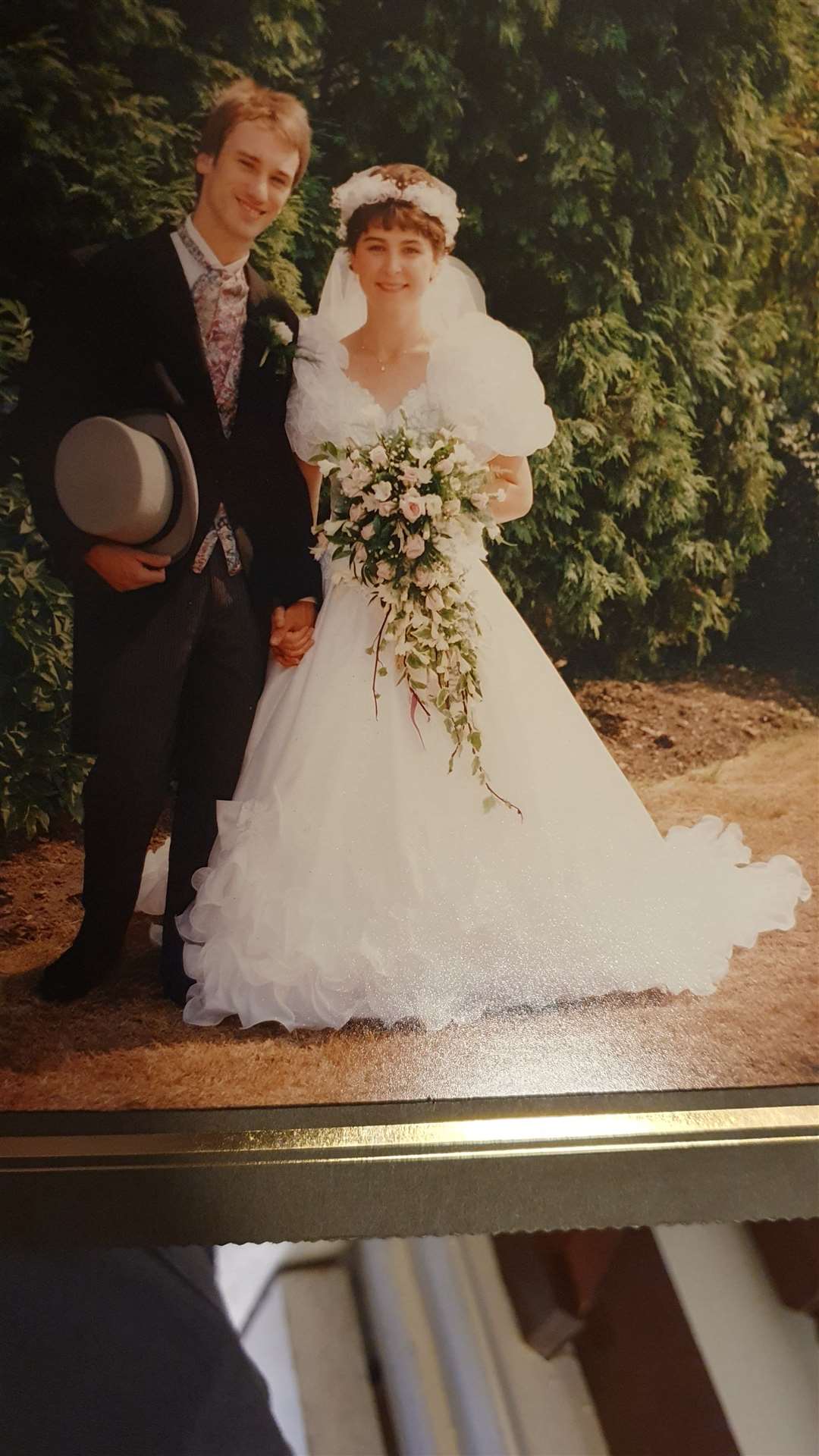 Karl and Simone on their wedding day in 1995