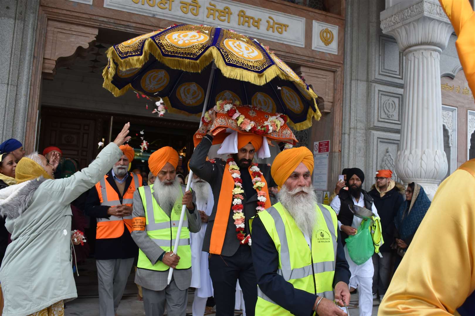 The festival looped around to the Gurdwara in Gravesend. Picture: Jason Arthur
