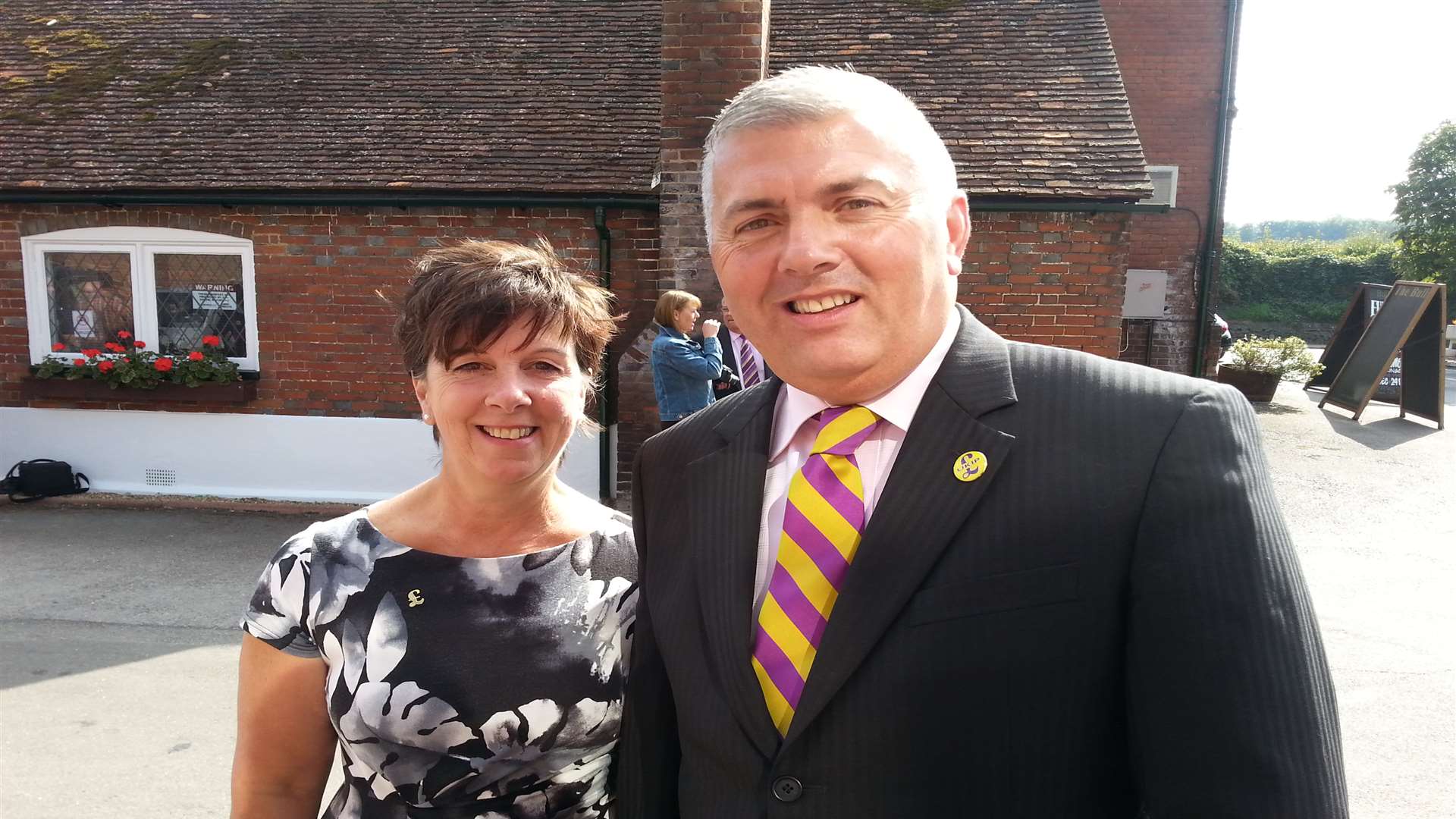 UKIP candidate Eddie Powell with his partner of 13 years, Lorraine Dean