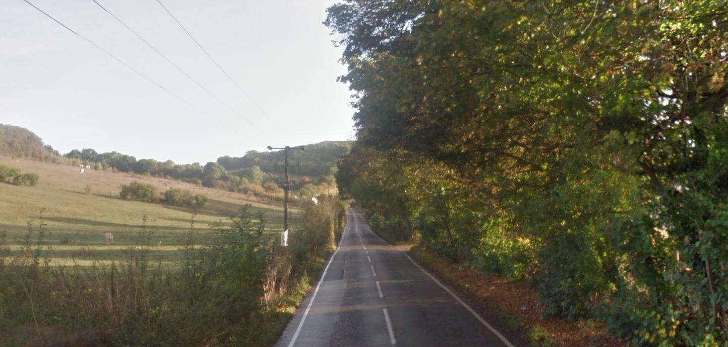 Brands Hatch Road is shut following an accident earlier this morning. Picture: Google (7228895)