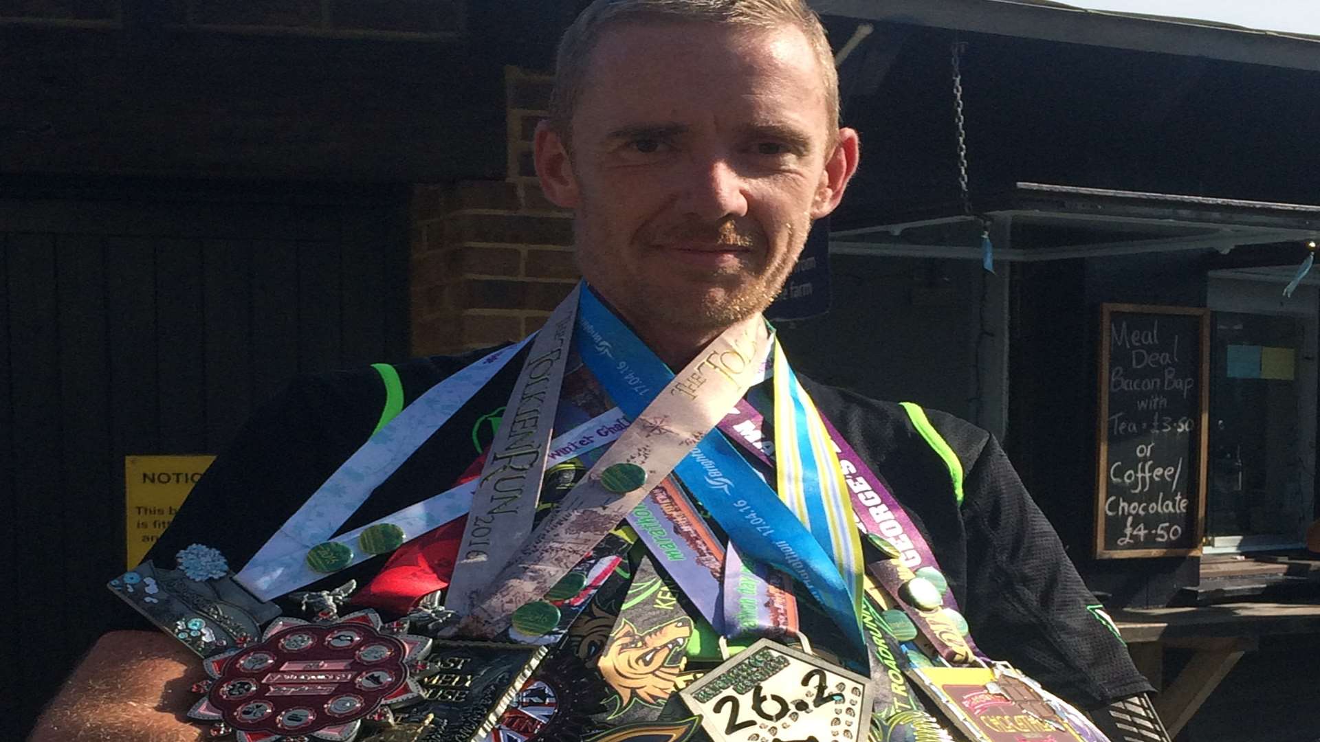 Jon with his medals
