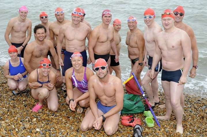 Swimmers training at Dover
