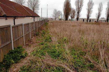 Land adjacent to Leysdown village hall on which it is proposed to build five homes