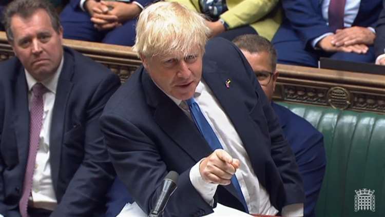 Prime Minister Boris Johnson speaks during his final Prime Minister’s Questions. Picture: PA
