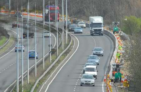 The new A2 roadworks at Boughton near Faversham. Picture: Barry Duffield
