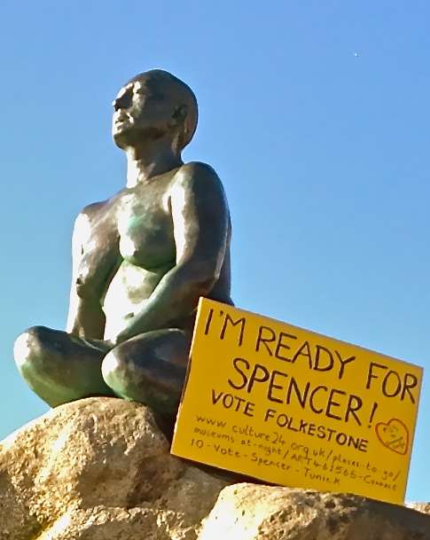 Even the Folkestone Mermaid has given her support