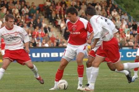 Svetoslav Todorov in action at Welling last season. Picture: Barry Goodwin