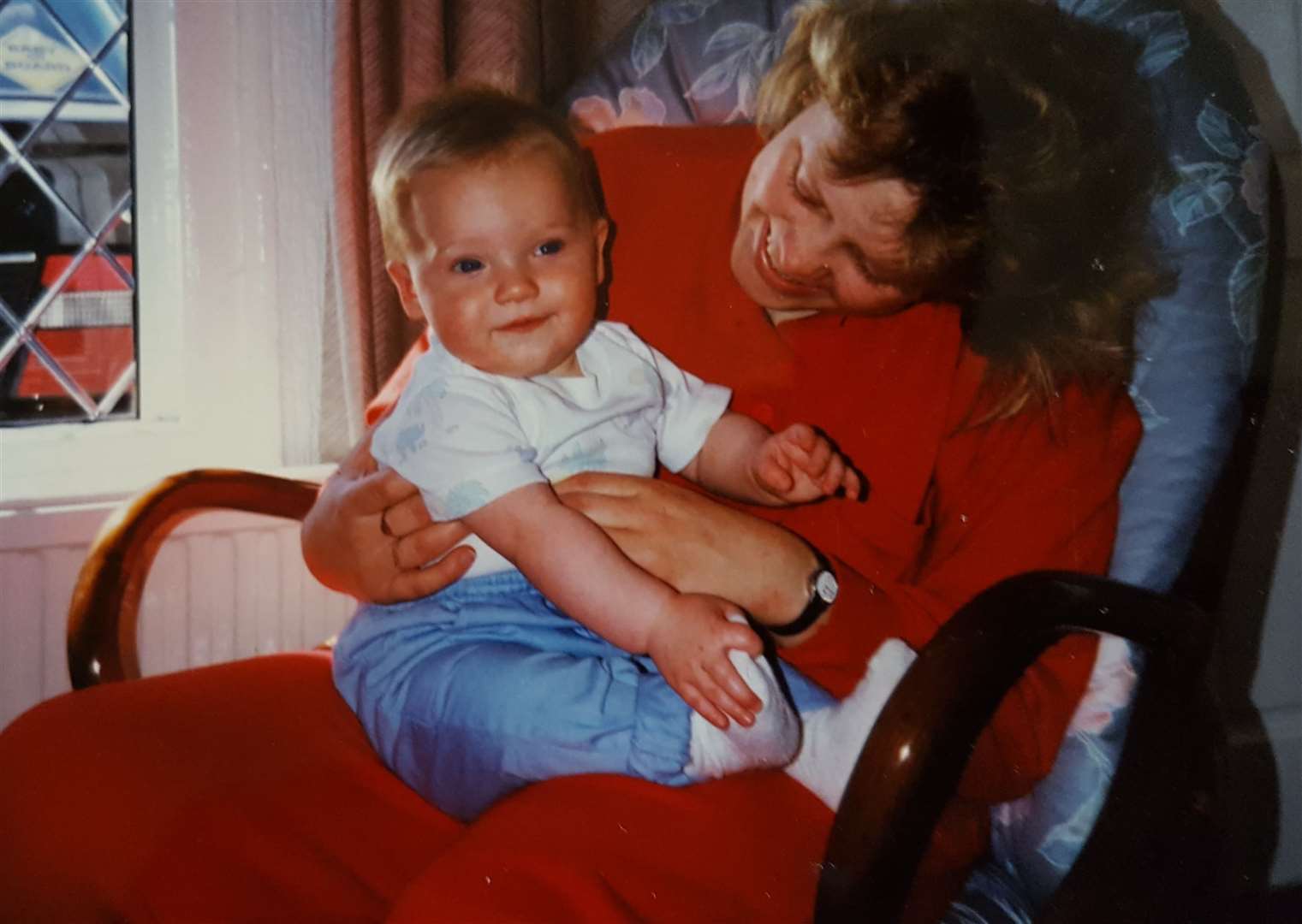 Debbie with her friend's son Barry who had cancer at the time she went missing. Picture: Helen Griggs Cheesman