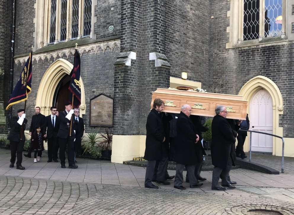 People paid their respects to Tony Larkin at his funeral