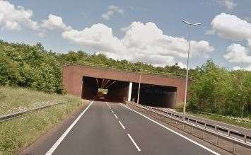 The car left the road near the Chestfield Tunnel, pictured. Picture: Google
