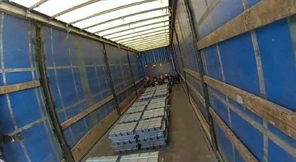 The four adults migrants were hidden at the rear of his truck Picture: NCA