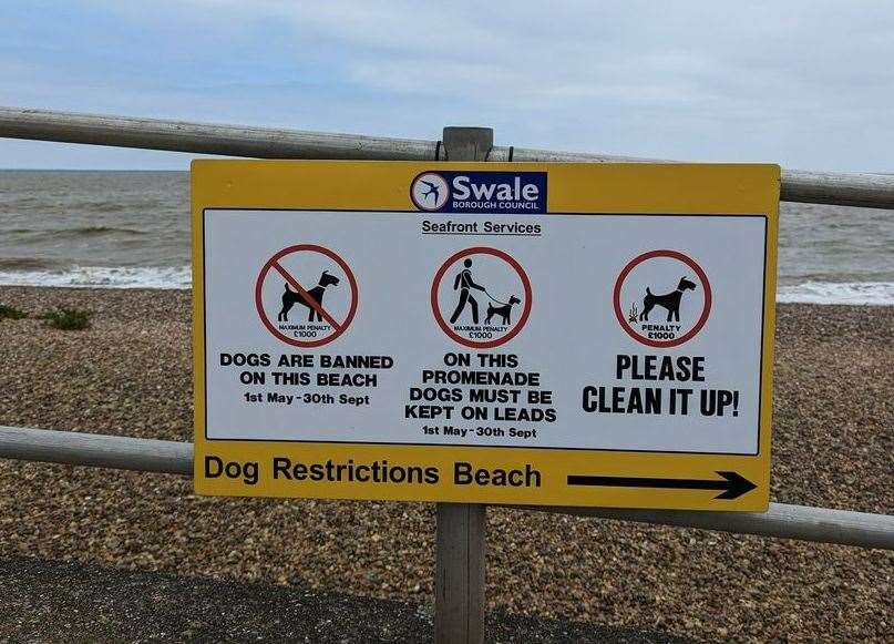 Dogs are forbidden at certain beaches on Sheppey between May and September. Picture: Swale council