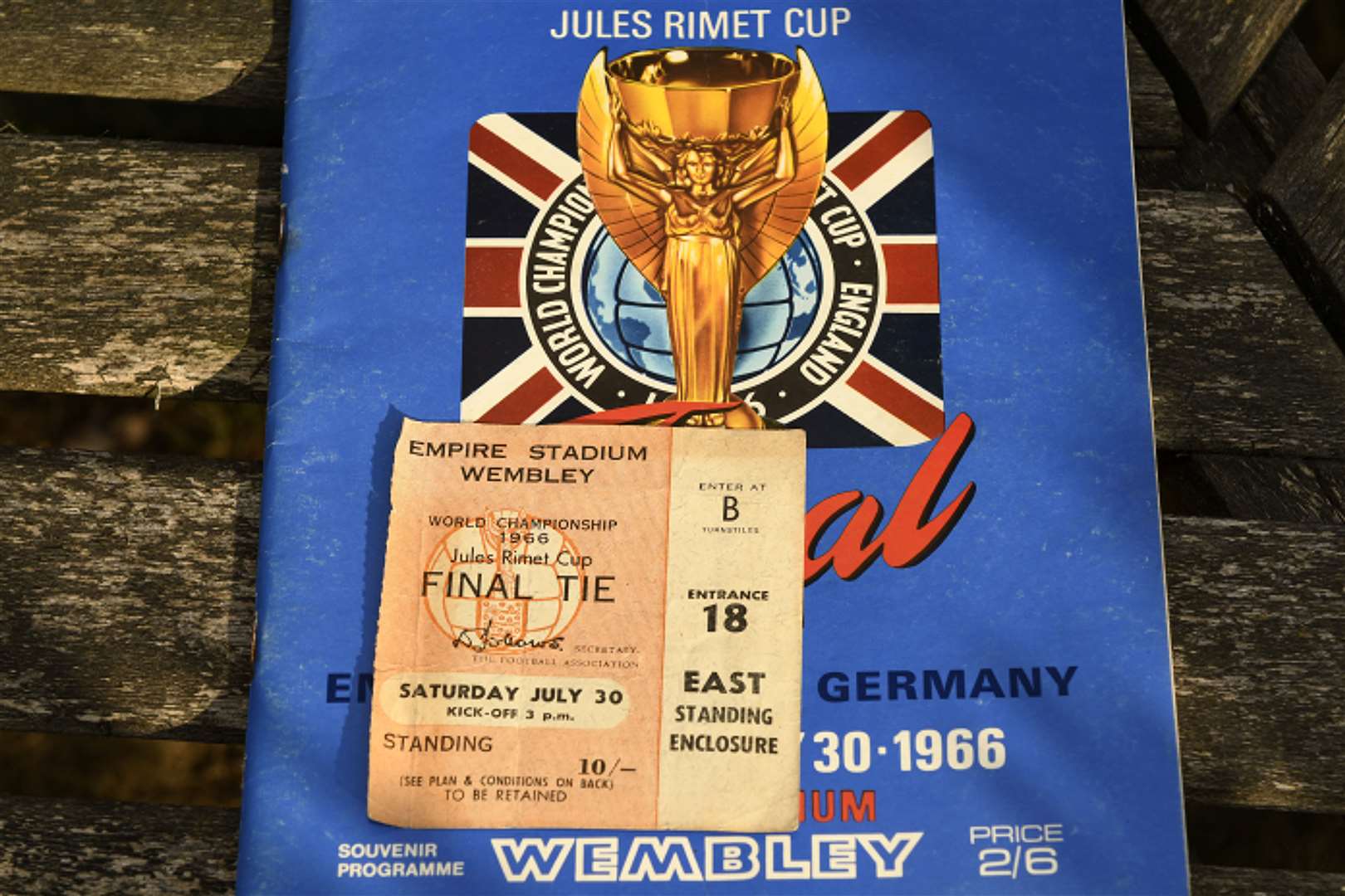 A ticket and programme from the 1966 World Cup