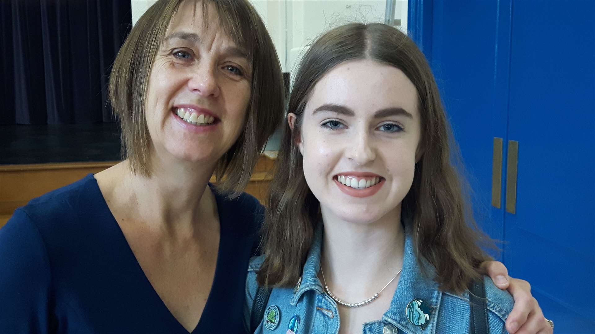 MGGS student Sophie Minns with her mum Helen. Sophie achieved 4A*s and is off to Cambridge to read psychology (15276486)