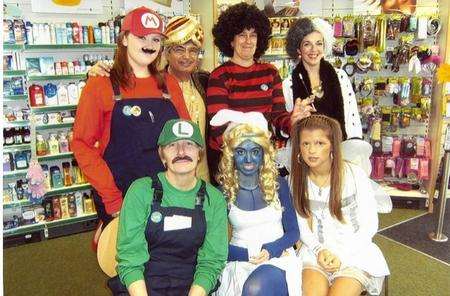 Staff at Paydens Pharmacy in Sheerness got in the spirit of Children in Need