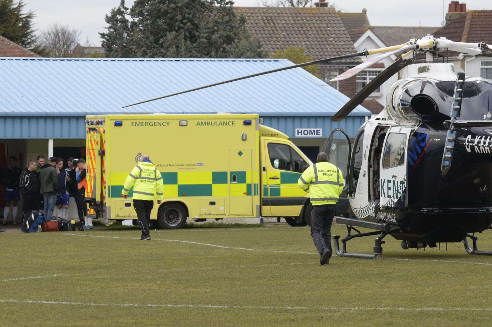 A land and air ambulance attended. Picture: Chris Davey