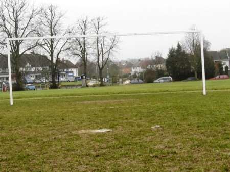 The pitches at Penenden Heath are too small, and the penalty boxes are wrong. Picture: Alan Smith