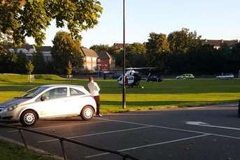 The air ambulance has landed. Picture: @chekov1975.
