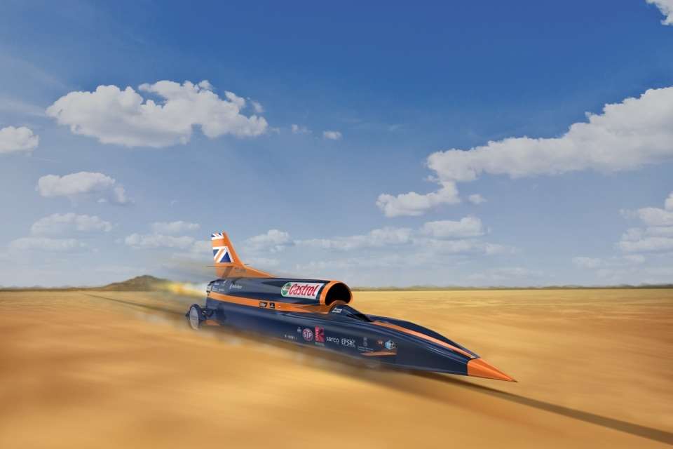 An image of what the finished 1,000mph BLOODHOUND car will look like