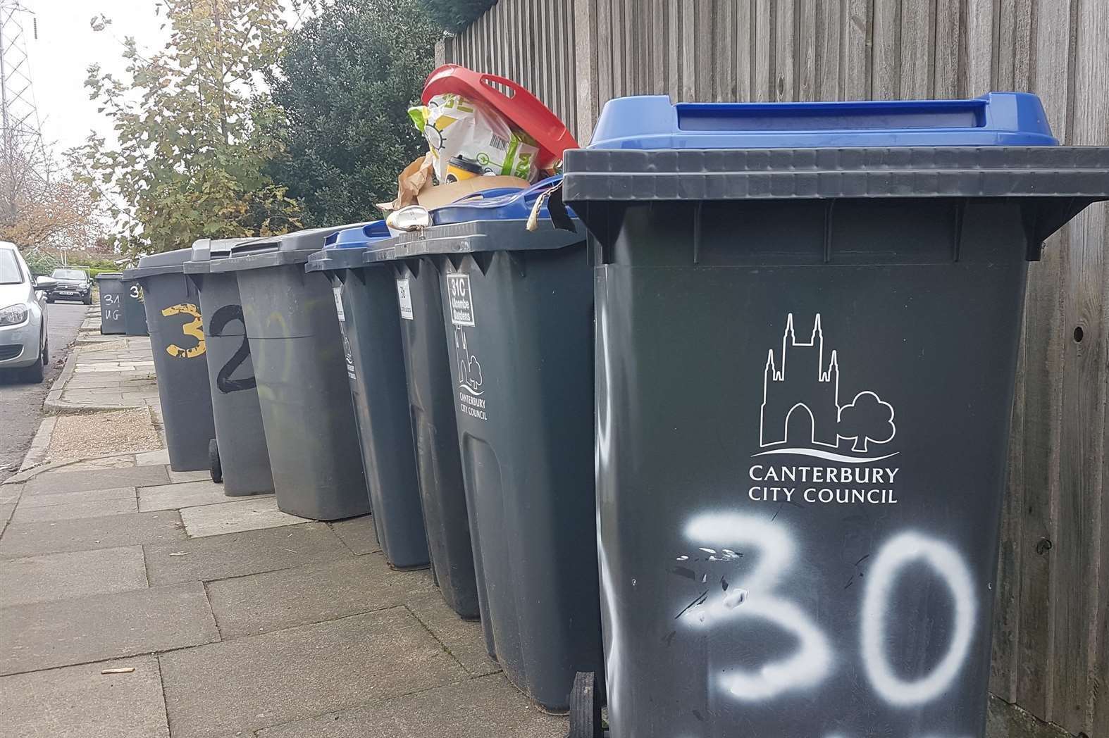 Bin strikes started in Canterbury Wednesday, July 5