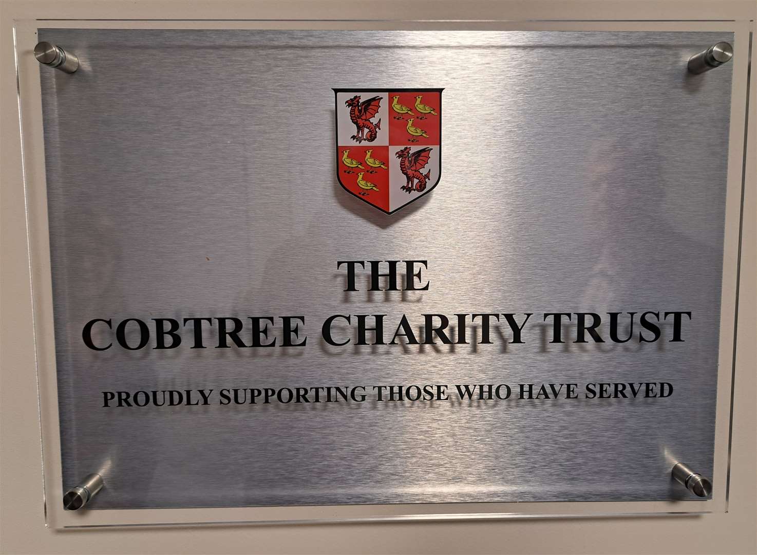 The Cobtree plaque installed in Sapper House at the RBLI Centenary Village