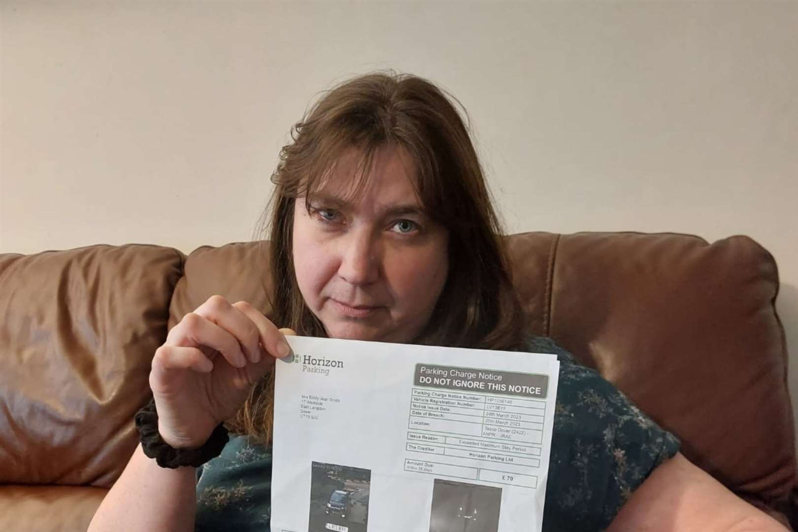 Emily Smith got a parking fine for going to Tesco twice in one day. Picture: Emily Smith