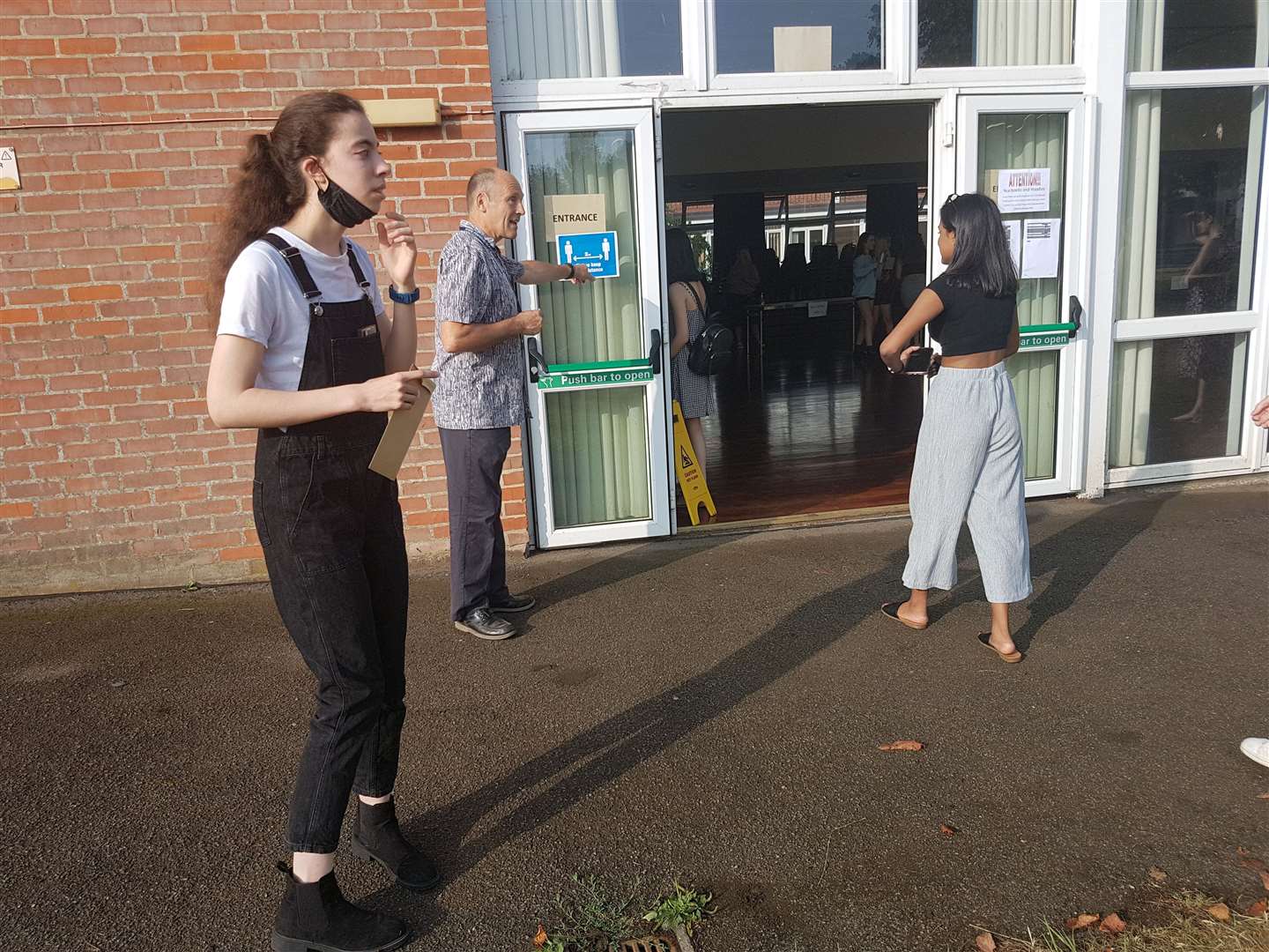 Social distancing systems have been set up in schools across the country, which included a change of venue and staggered entry at Highworth (40415494)