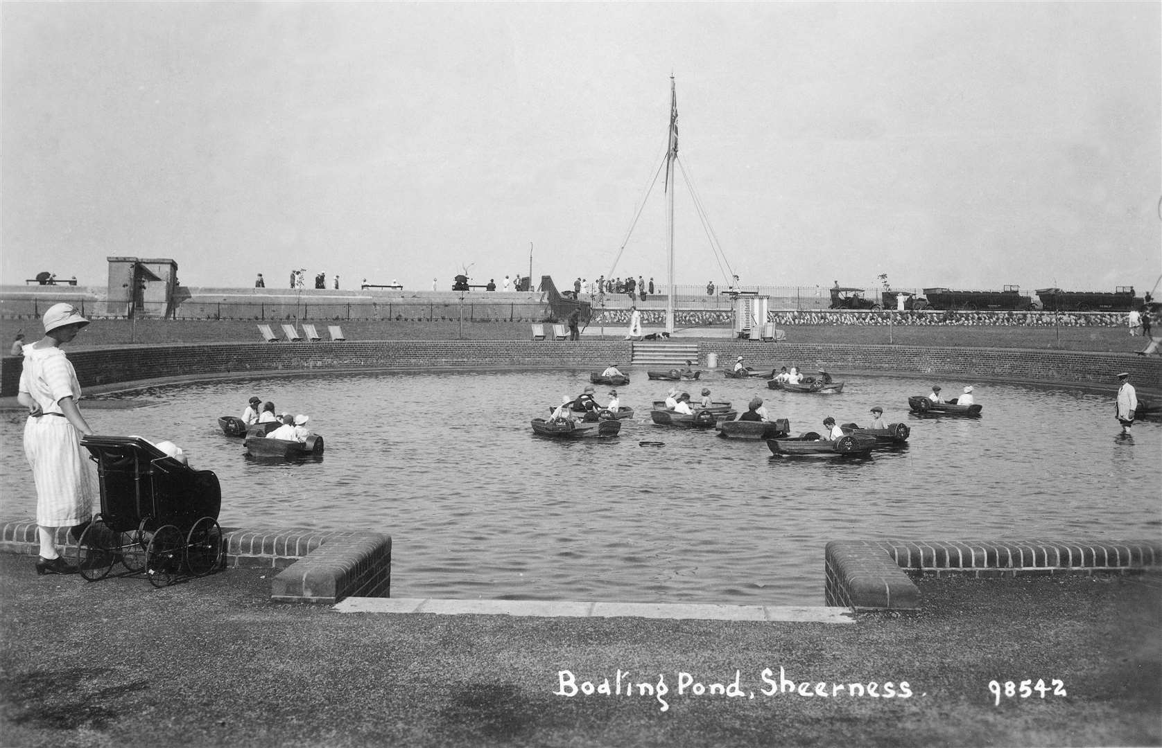 The Sheerness boating lake, now a children's sandpit, was popular with daytrippers