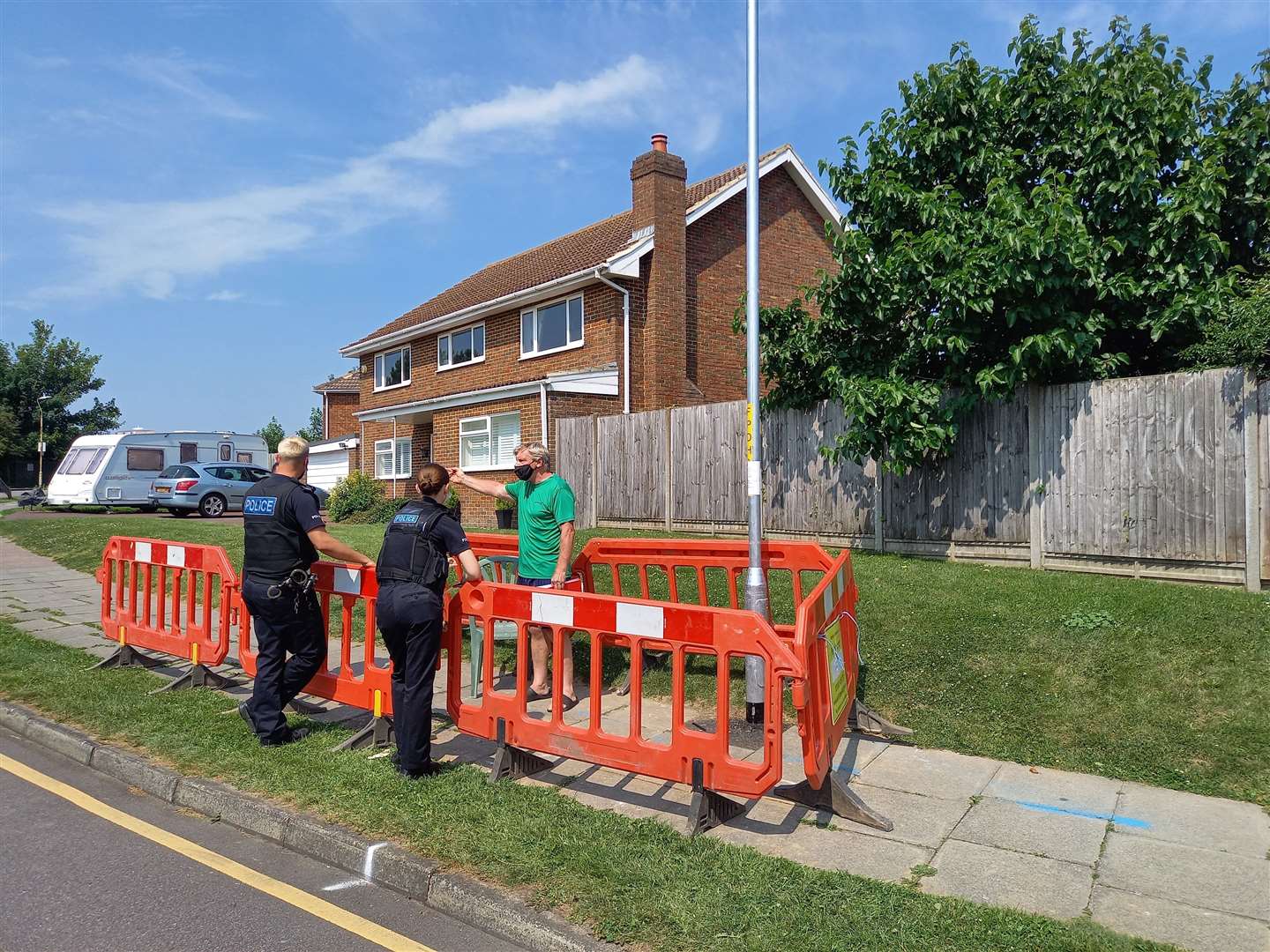 Two officers were called out to Pilgrims Way