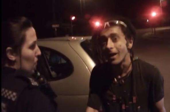 A still from police video footage of Arkan Al-Asad. Sussex Police
