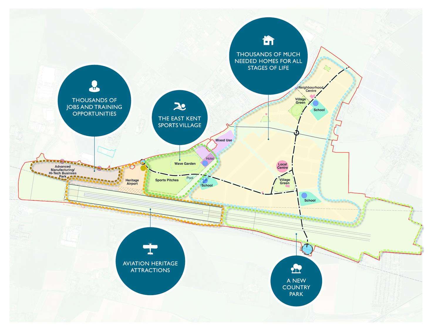 Stone Hill Park's outline plans for the former Manston Airport site