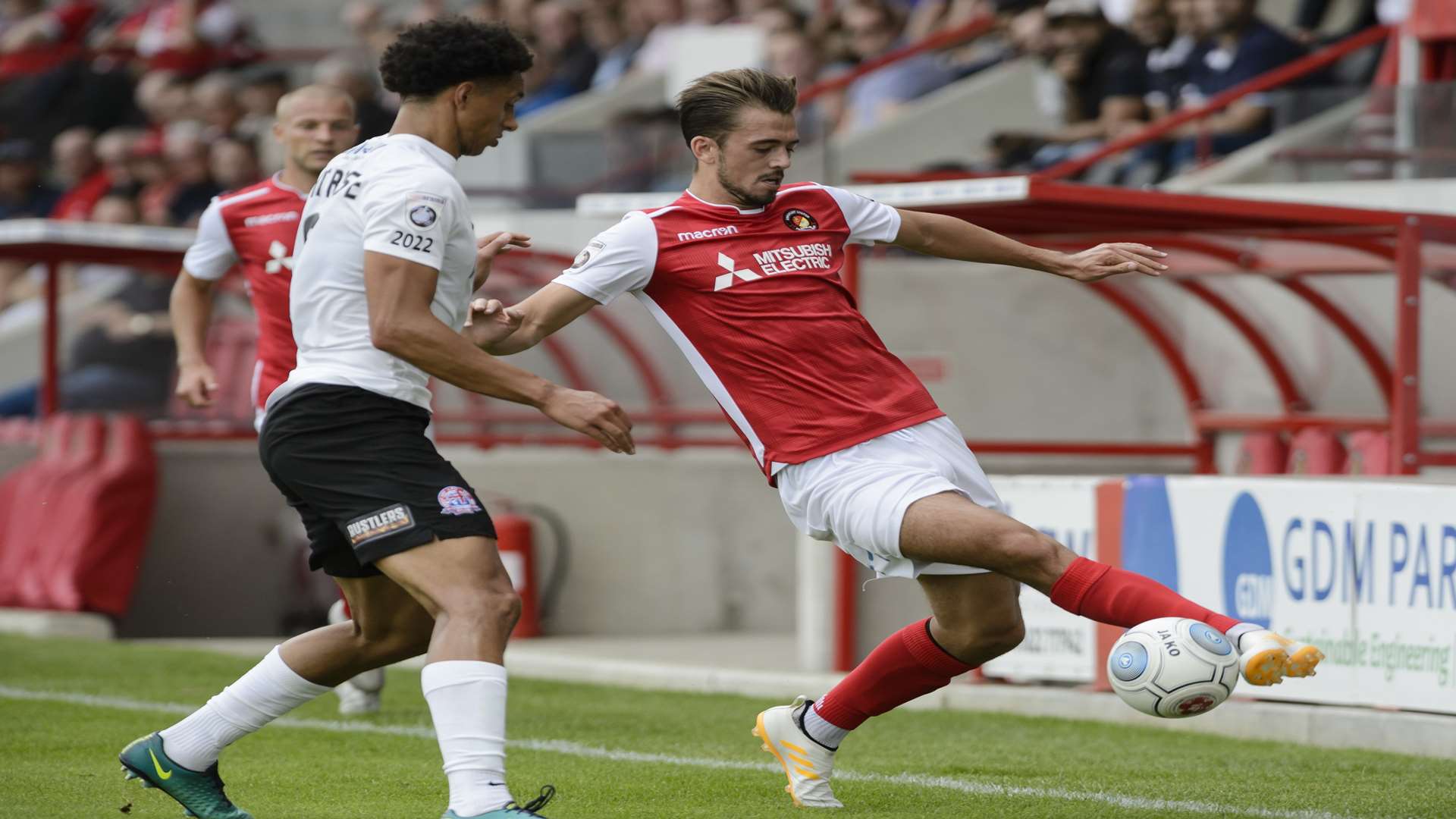 Ebbsfleet's Jack Powell in action against AFC Fylde Picture: Andy Payton