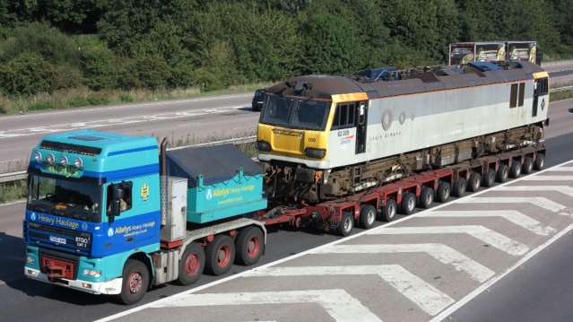 The locomotive on the M20. Picture: Andy Clark