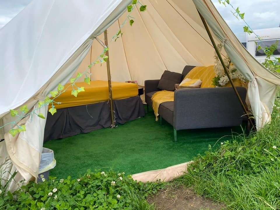 Brook Farm glamping tents in Dunkirk