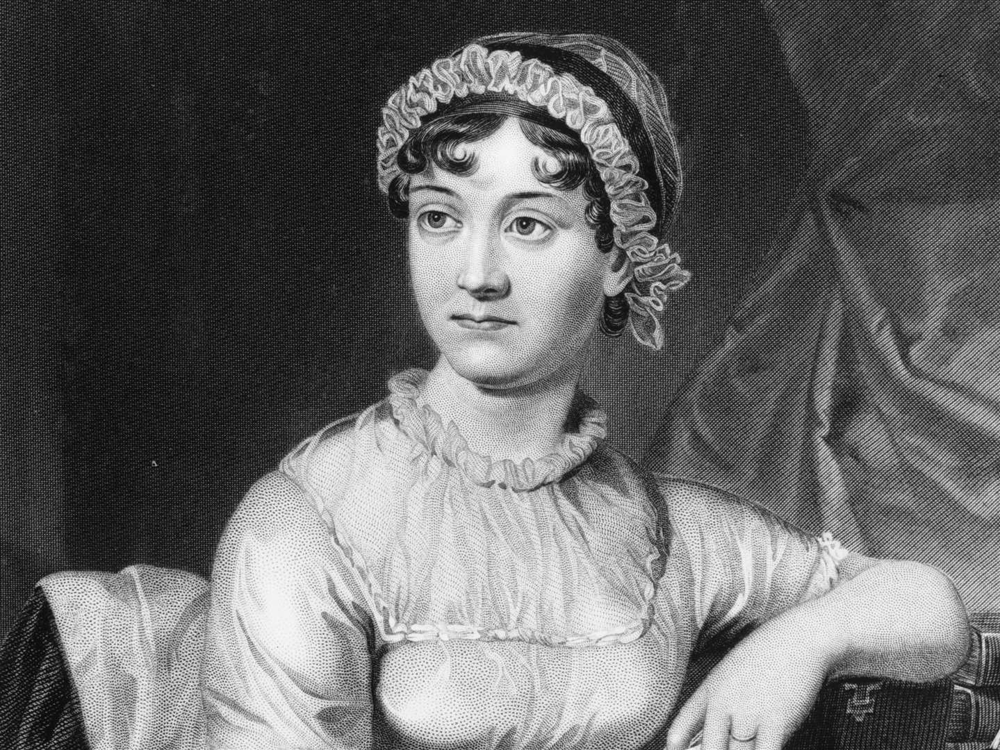 Jane Austen, shown here in an original family portrait, was born in December 1775