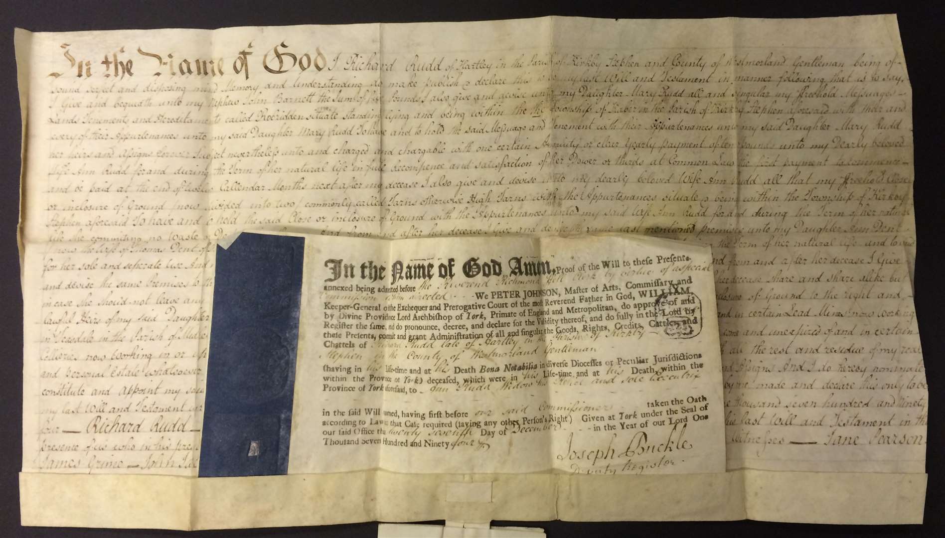 Documents like this one dating back hundreds of years are on show at Thomson Snell & Passmore but also the local museum in Tunbridge Wells.