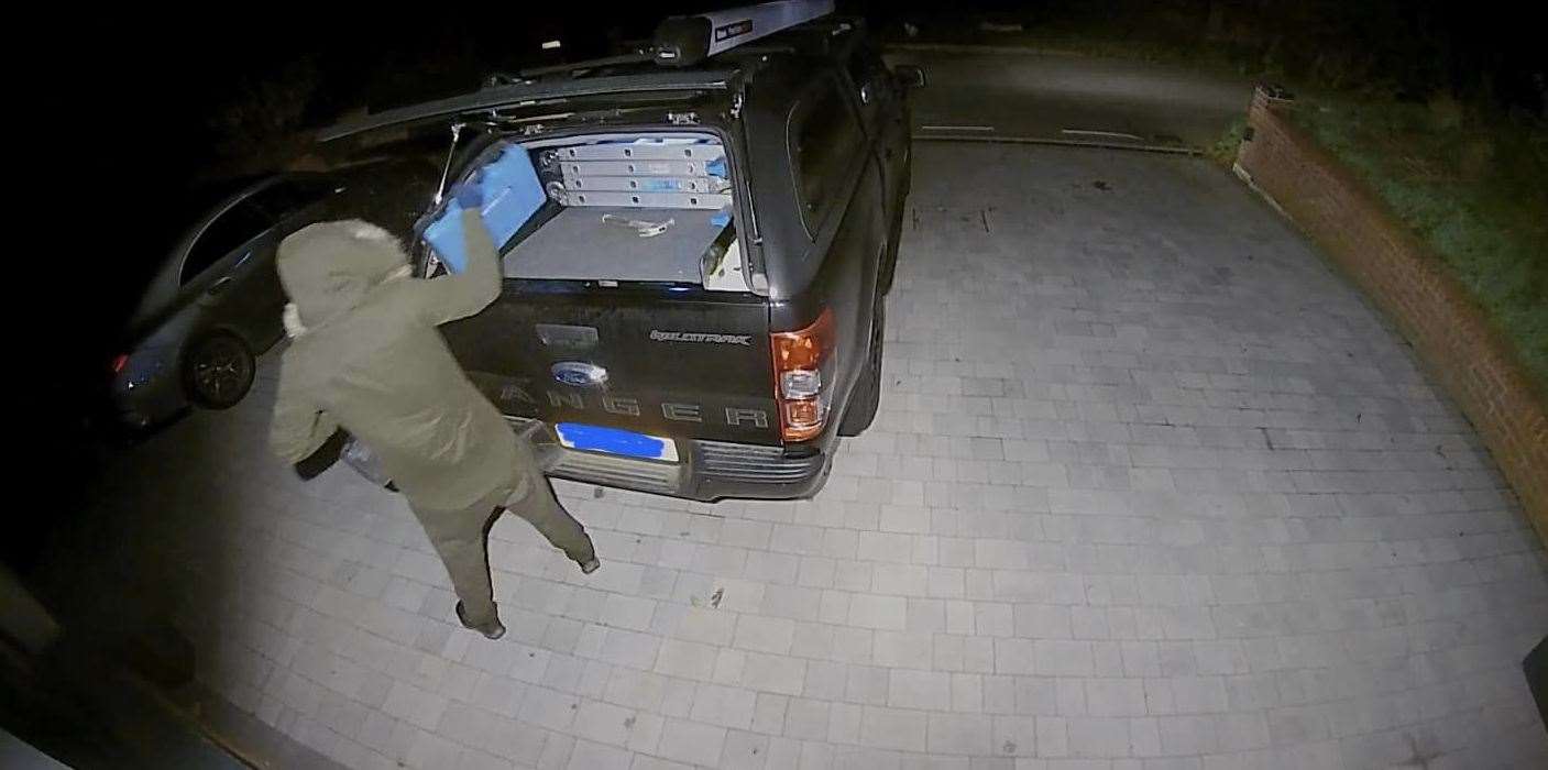 The man was caught on doorbell footage at around 12:30am on October 12