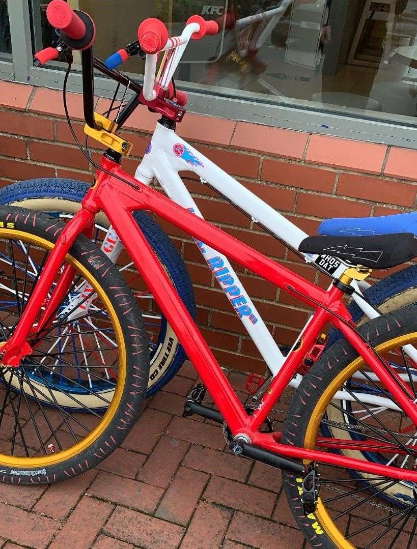 The stolen red bicycle. Picture: Kent Police