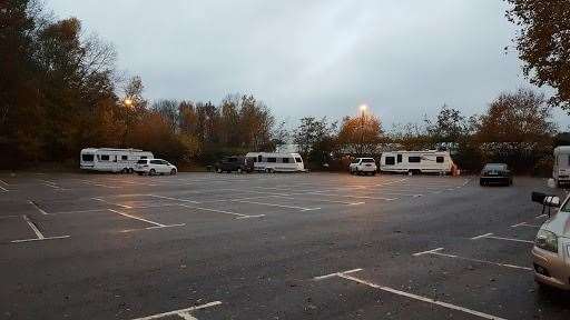 Travellers are still in the cinema car park
