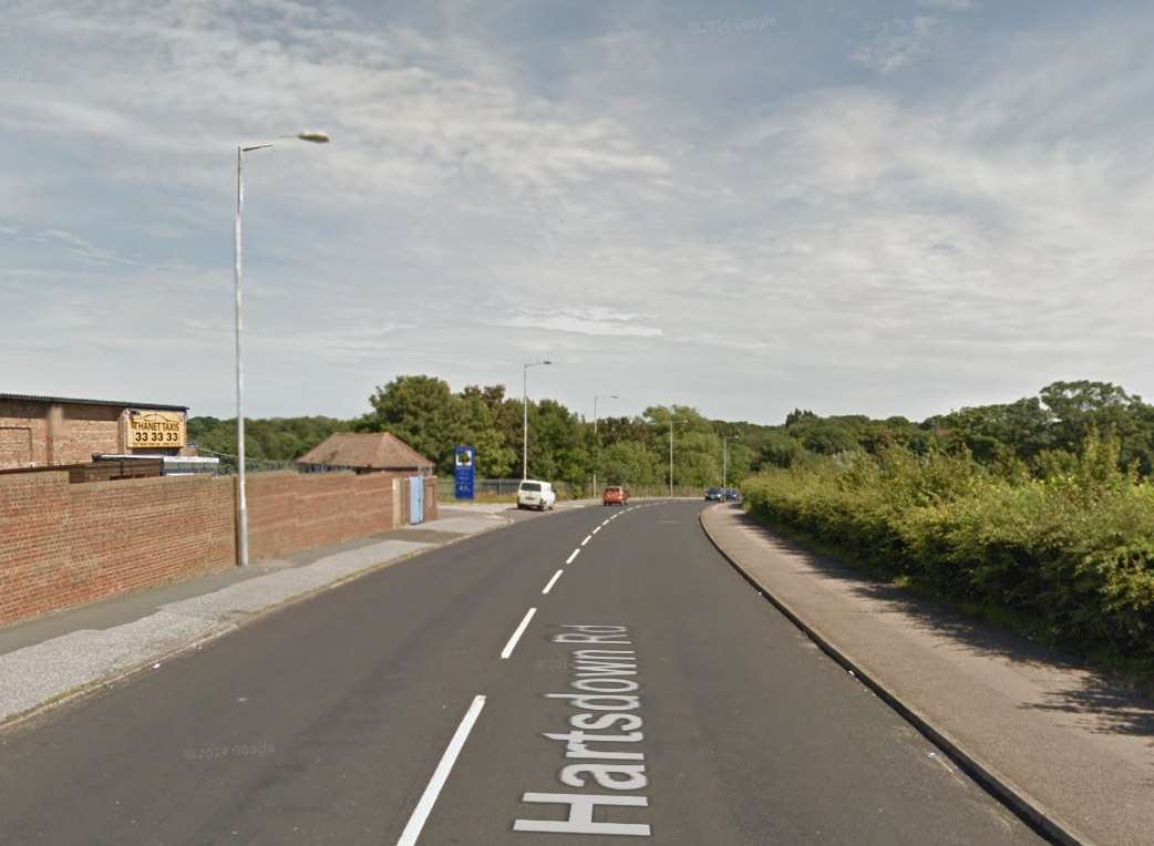 Hartsdown Road has been closed after police were called to a rush-hour incident. Picture: Google